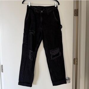 Carmar Black Distressed Boyfriend Jeans